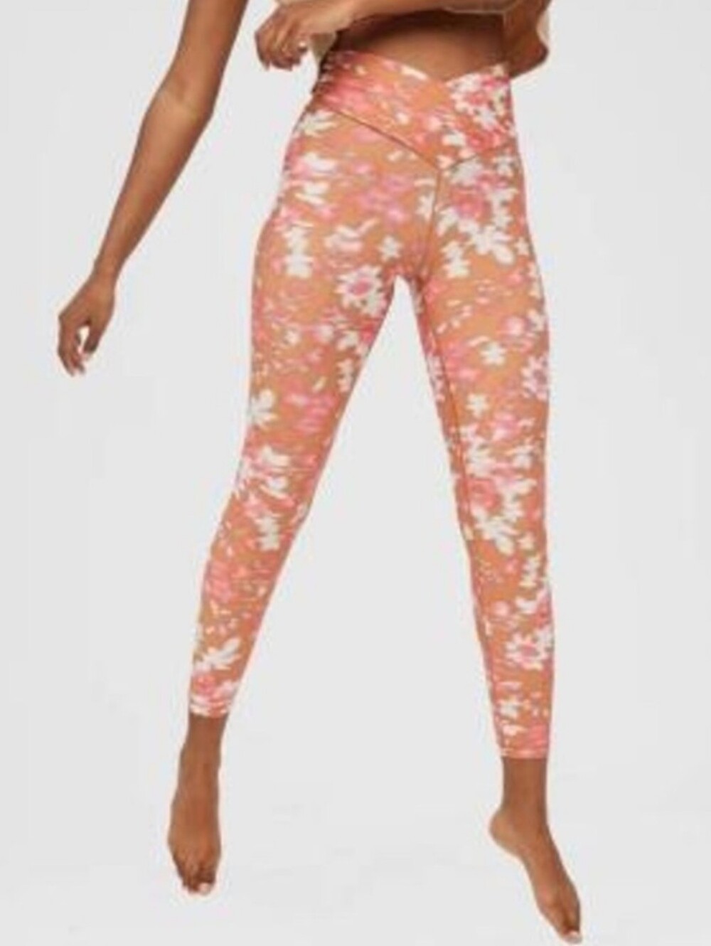 OFFLINE by AERIE Real Me High Rise Crossover Leggings Floral 7/8 Length Size XL